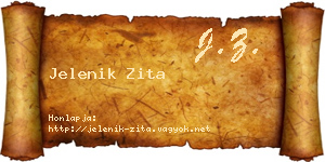 Jelenik Zita névjegykártya